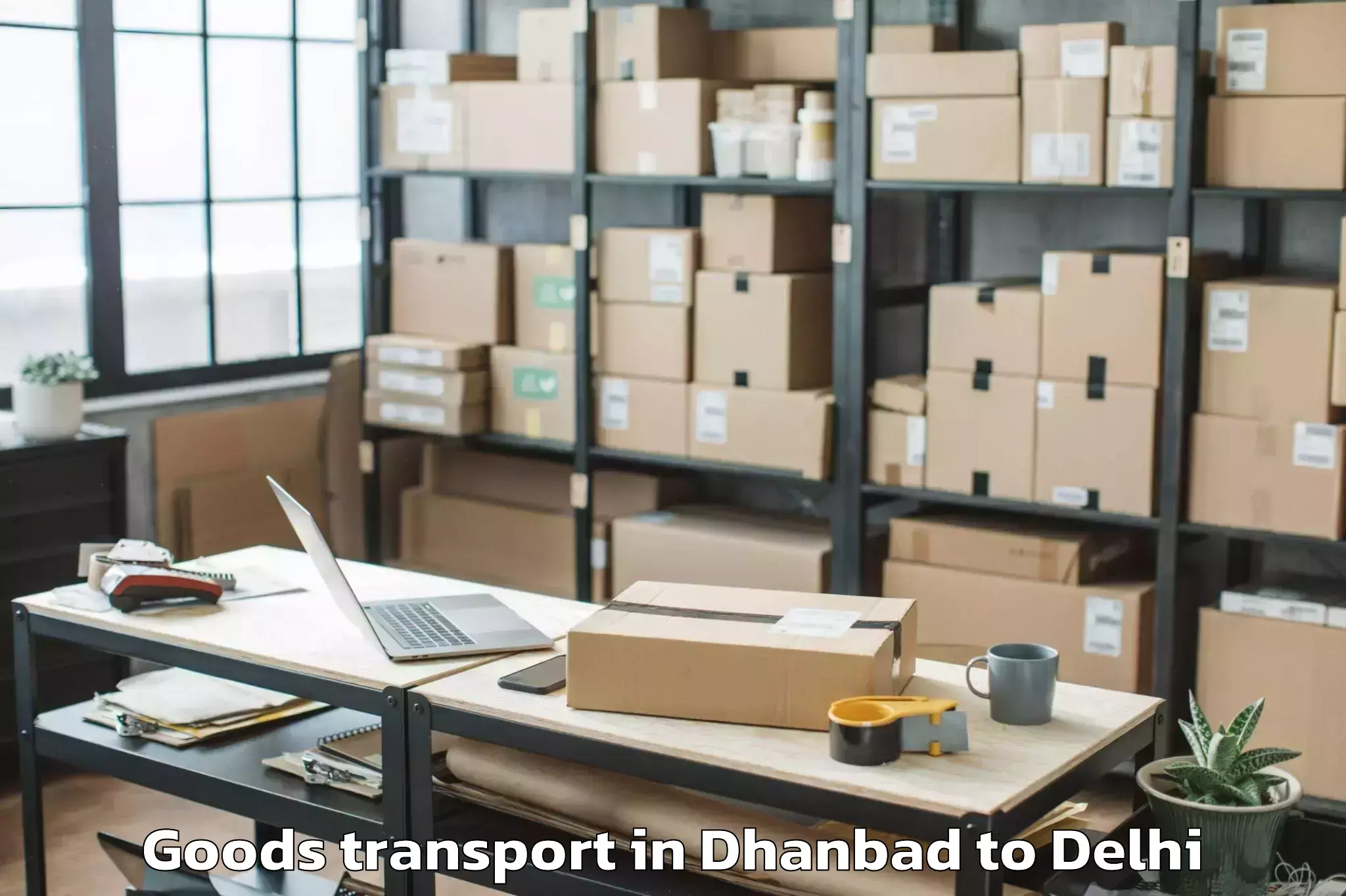 Top Dhanbad to Dlf Emporio Mall Goods Transport Available